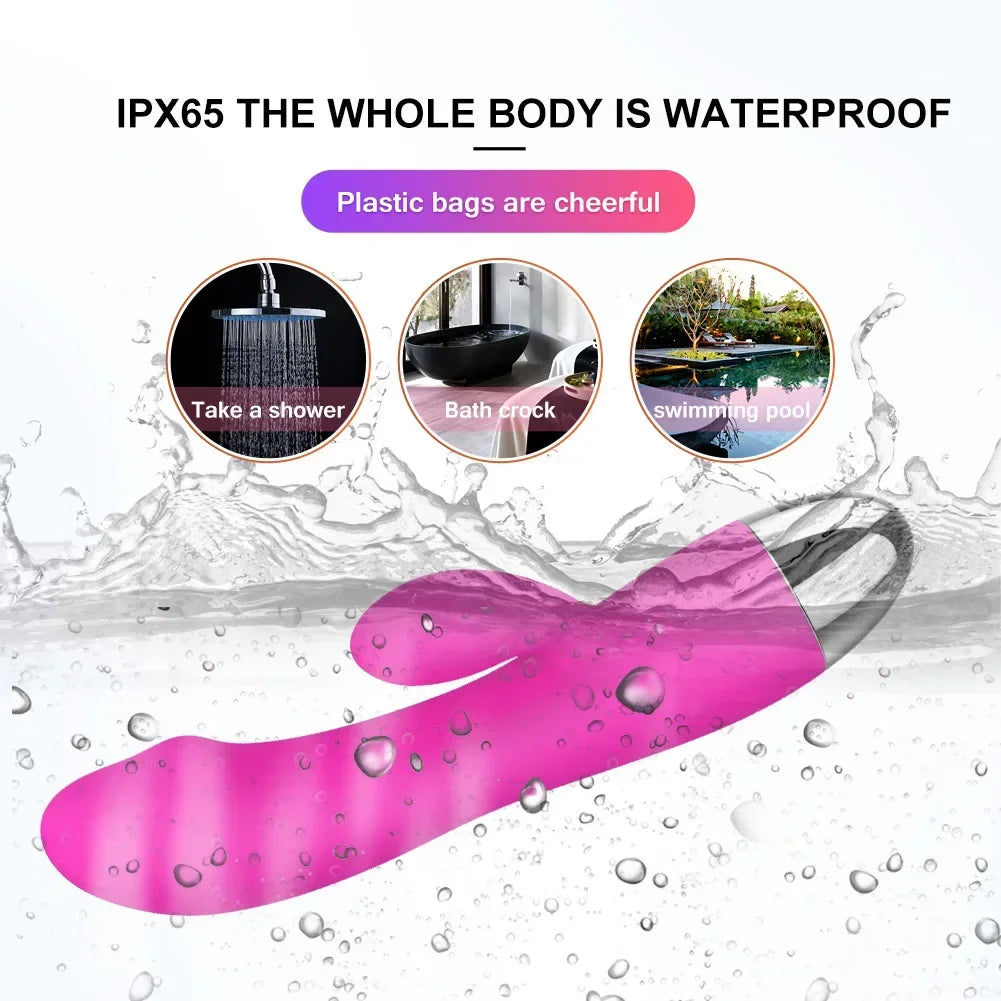 Vibrant Bliss Dual-Ended AV Vibrator - Body-Friendly Silicone, Multi-Speed & USB Rechargeable