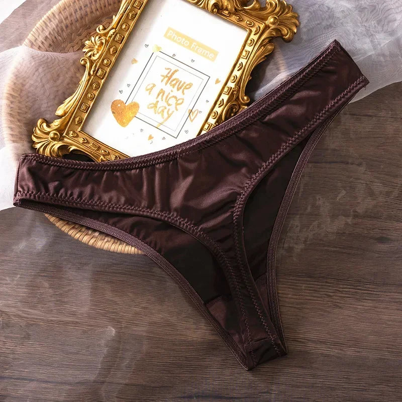 Sexy Women Lace Thong Transparent Breathable Panties