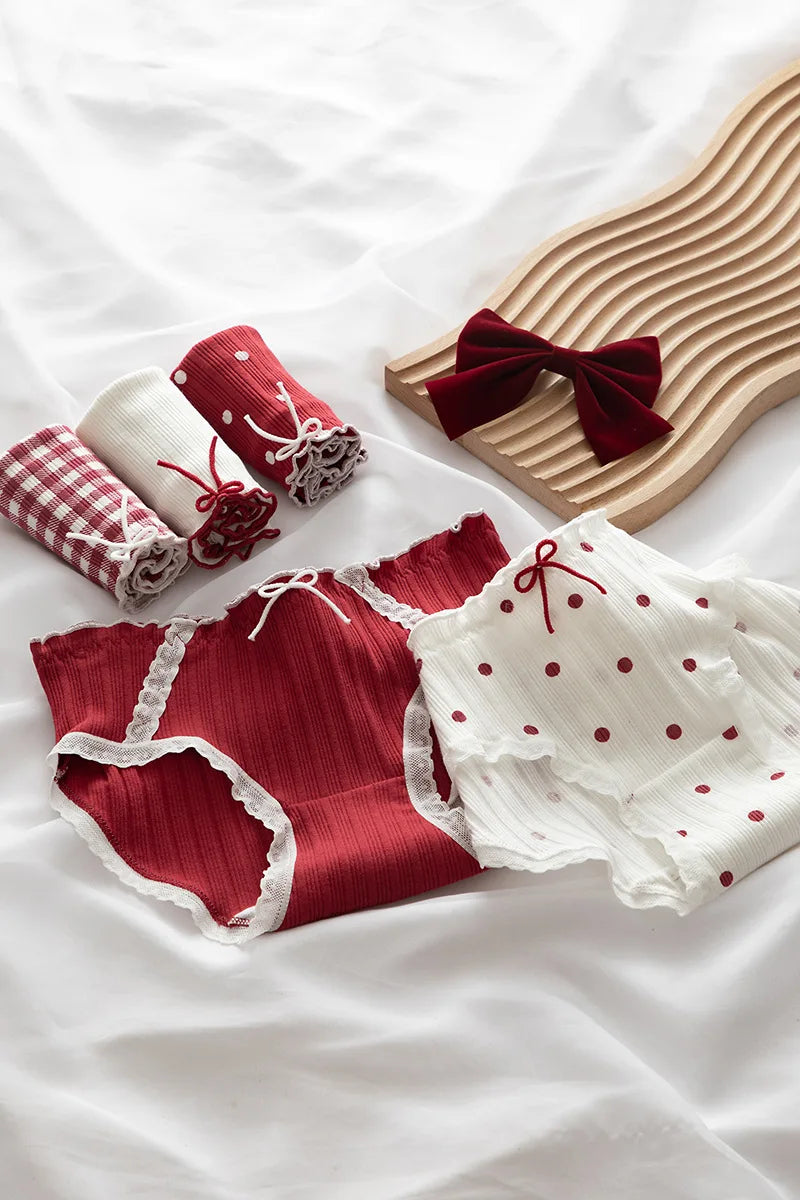 Polka dots and Gingham Cotton Panties
