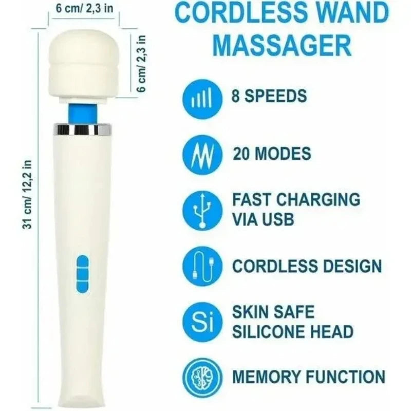 Love Vibrator Magic Wand - Powerful Rechargeable Massager for Intense Clitoral Stimulation