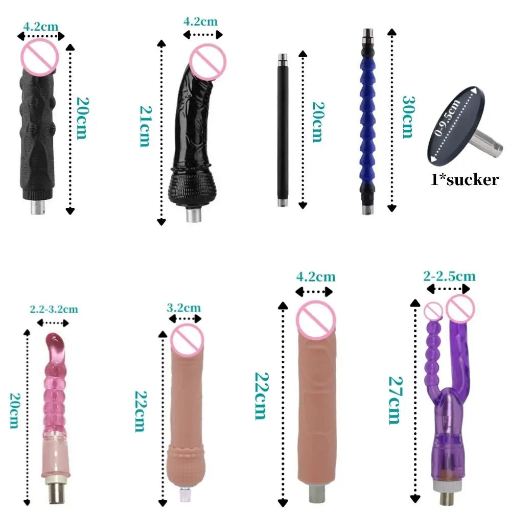 New Sex Machine for Woman Adjustable Masturbating Pumping with different Accessories Sex machine Gun for Men wireless machine