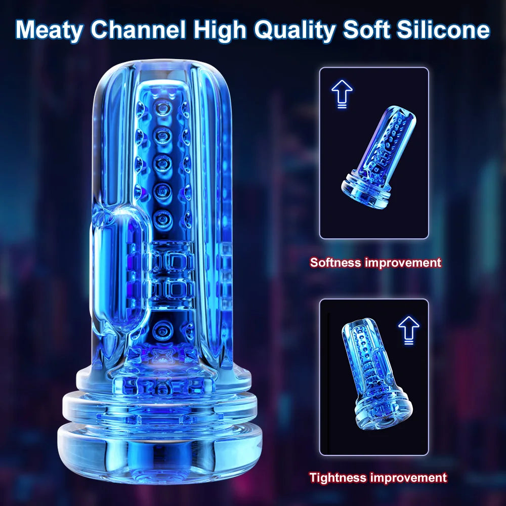 Automatic Male Masturbation Device, Sexual Toy, Penile Delayed Ejaculation Training Vibrator, Adult Sexual Toy for Male Couples