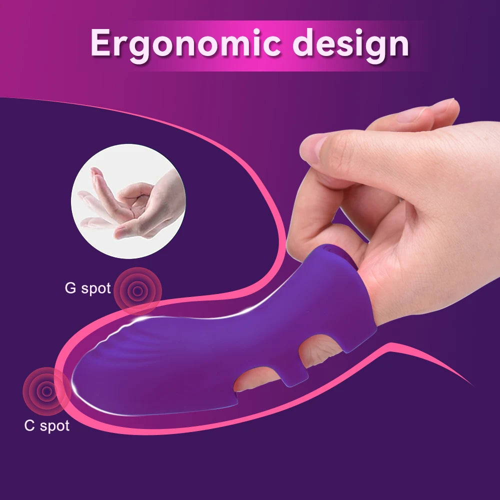 Sensual Bliss Finger Vibrators - Dual Stimulation for G-Spot & Clitoris - Perfect for Couples' Intimate Moments