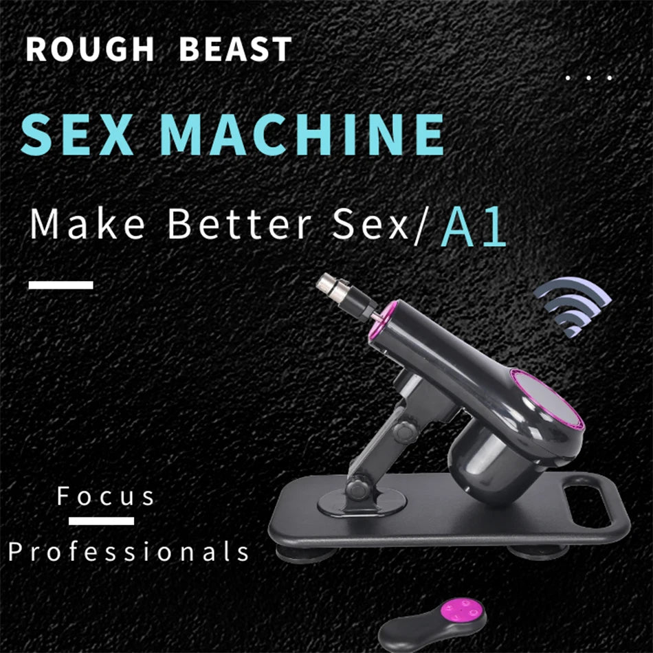 New Sex Machine for Woman Adjustable Masturbating Pumping with different Accessories Sex machine Gun for Men wireless machine