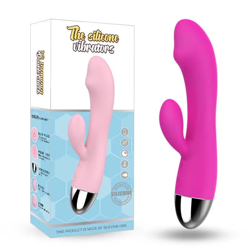 Vibrant Bliss Dual-Ended AV Vibrator - Body-Friendly Silicone, Multi-Speed & USB Rechargeable