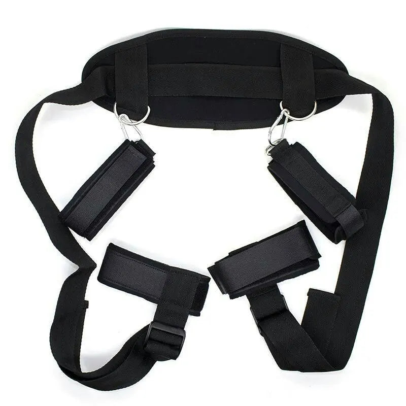 Handcuffs Bondage Set Bed BDSM Bondage Restraint Strap System Adults Wrists & Ankle Cuffs Erotic Sex Toy for Woman Couples Slave