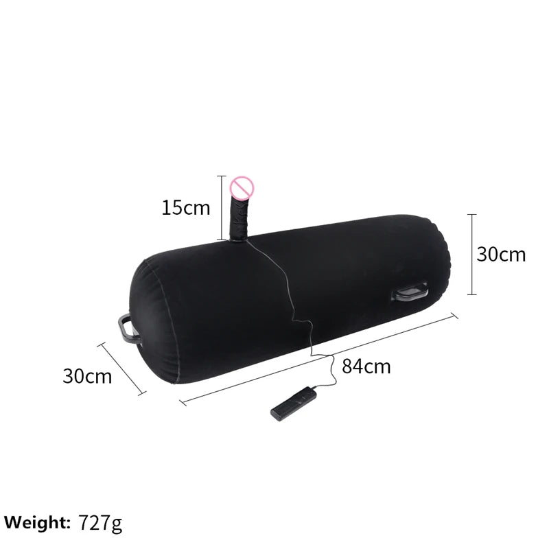 Inflatable Love Pillow with Vibrating Dildo - Easy Storage for Couples' Fun