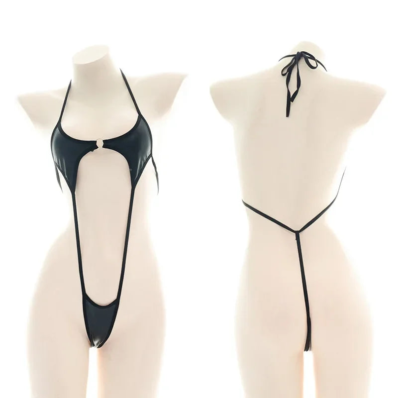 Sexy Lingerie Anime Cos Fun Sexy Underwear Black Lolita Sleepwear Three-point Women's Sexy Cosplay Cute Maid Uniform Bikini Cat