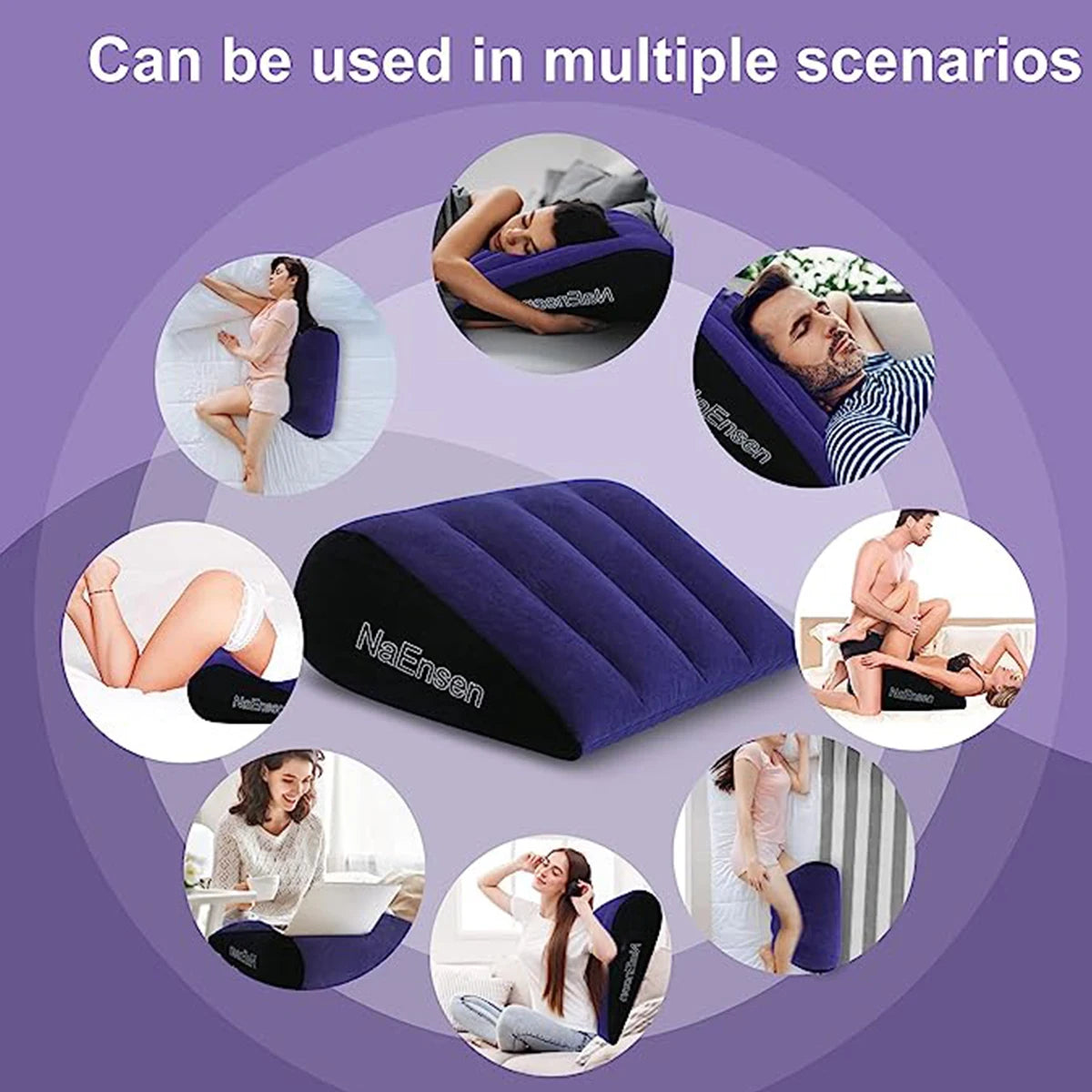Sex Toy Furniture Pillow Position Cushion Triangle Inflatable Ramp Furniture Positioning Deeper Support Men Women Couples Game