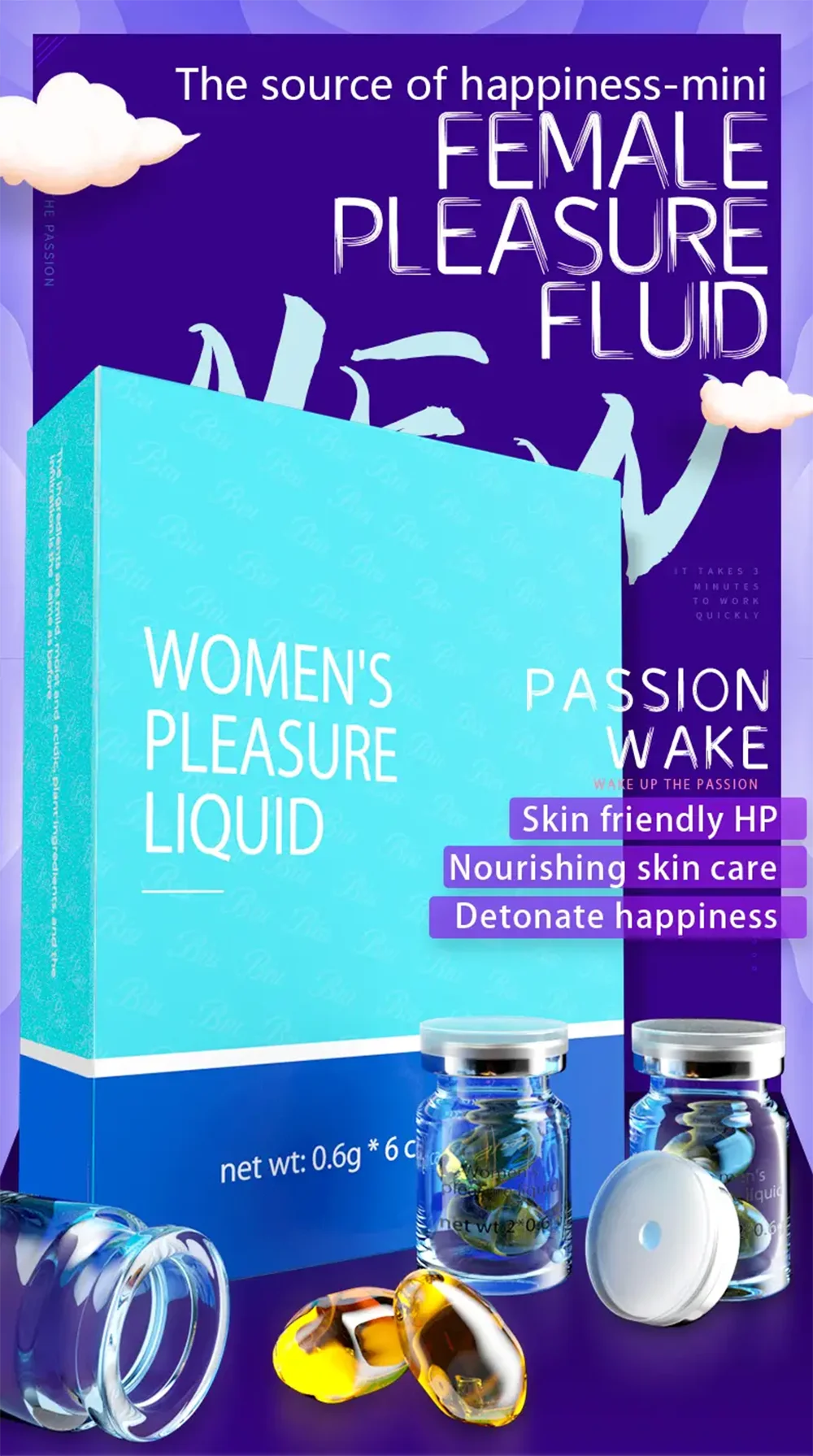 Female Fast Orgasm Lubricant Vaginal Tightening Sex Orgasm Sexual Pleasure Increase Gel for Women Adult Sex Products