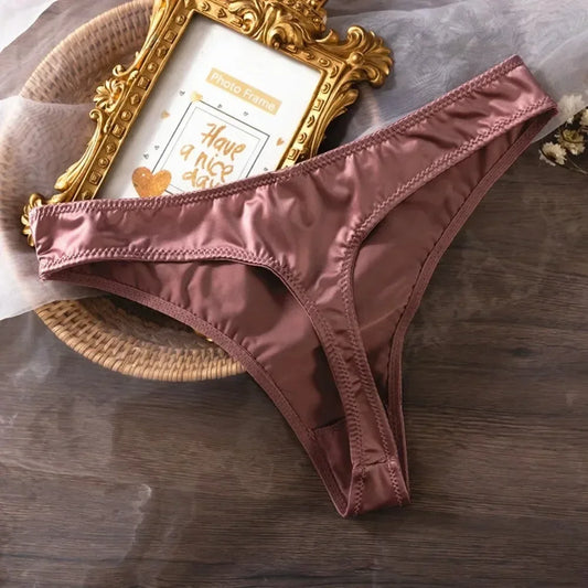 Sexy Women Lace Thong Transparent Breathable Panties