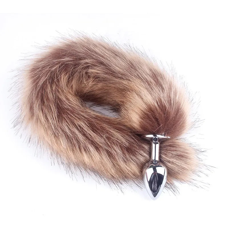 Anal Plug Metal Long Tail Anal Toys Sexy Fox Tail