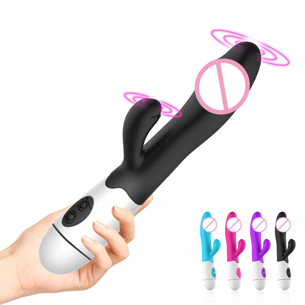 Wild Bliss Dual-Action Rabbit Vibrator - 30 Frequency G-Spot & Anal Massage for Ultimate Pleasure