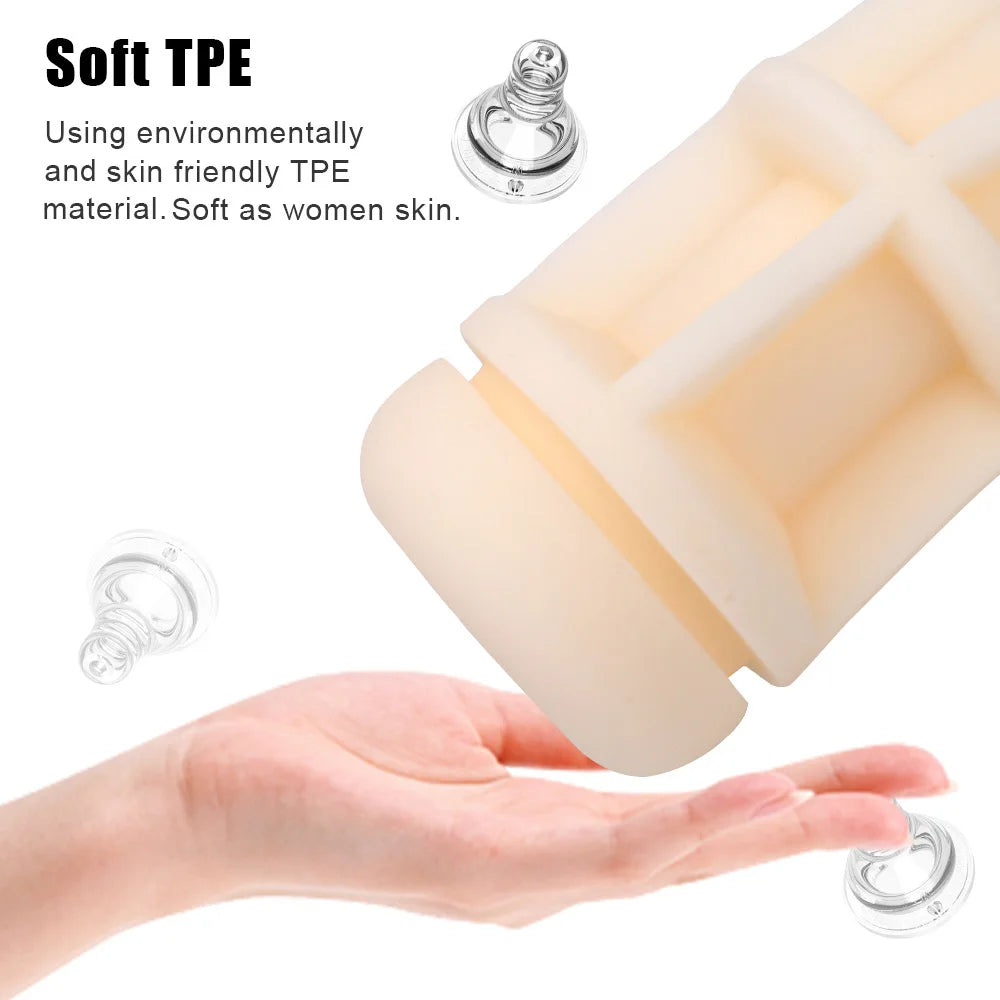 Male Masturbation Cup Oral Sex Silicone Soft Artificial Pussy Sex Toys For Men Penis Pump Realistic Vagina Anal Mouth