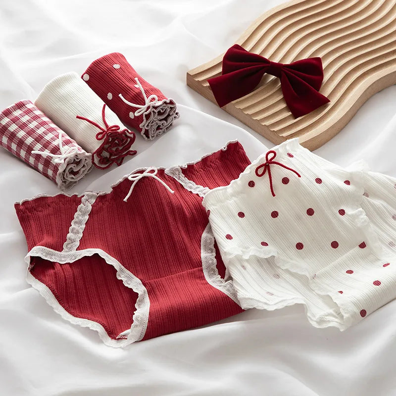 Polka dots and Gingham Cotton Panties
