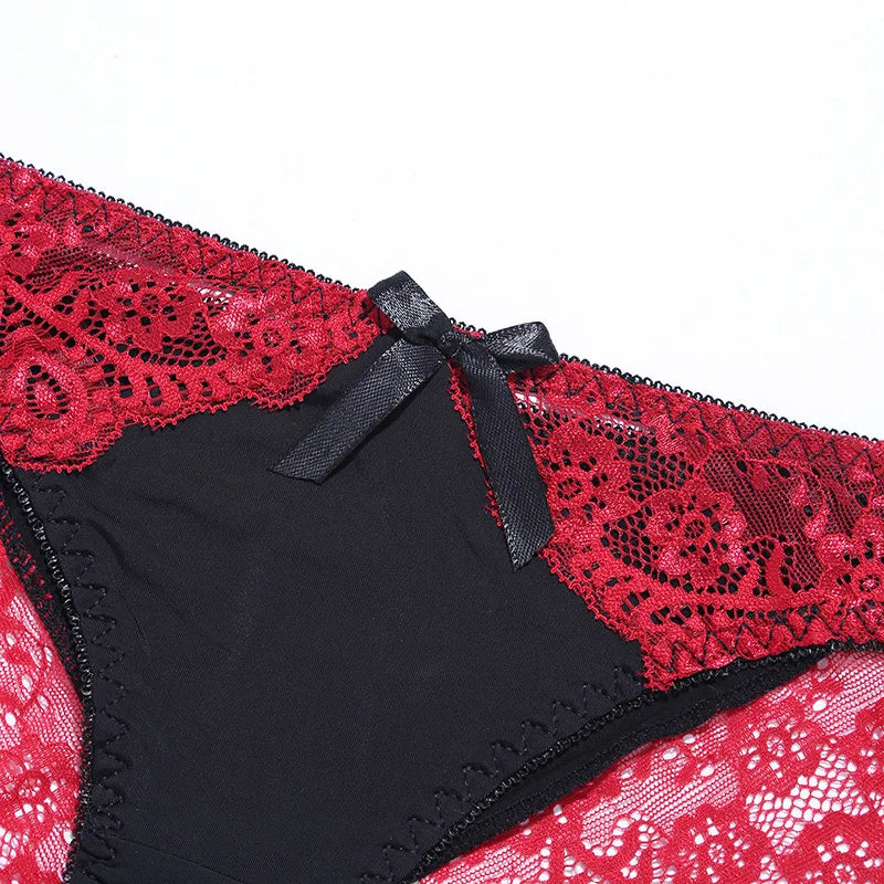Top Classic Bandage Bra Set Lingerie Push Up Brassiere Lace Panties