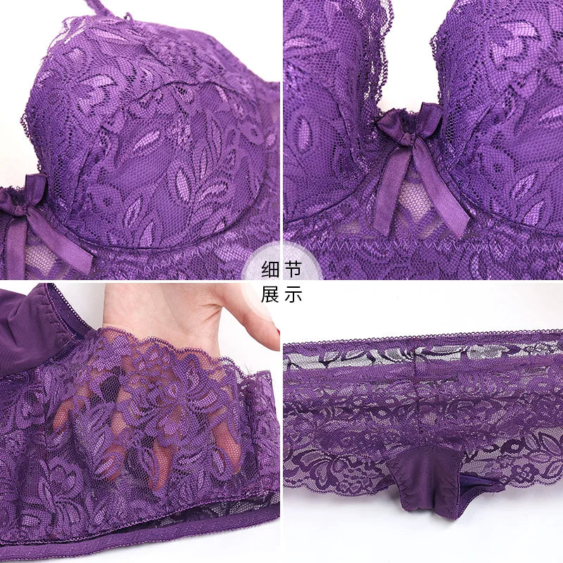 Lace Push-up Bra and Thin Panty set