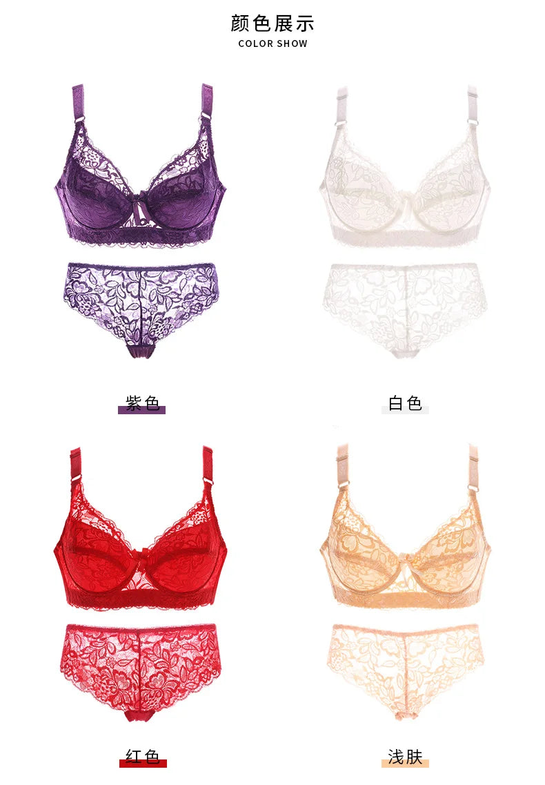 Lace Push-up Bra and Thin Panty set