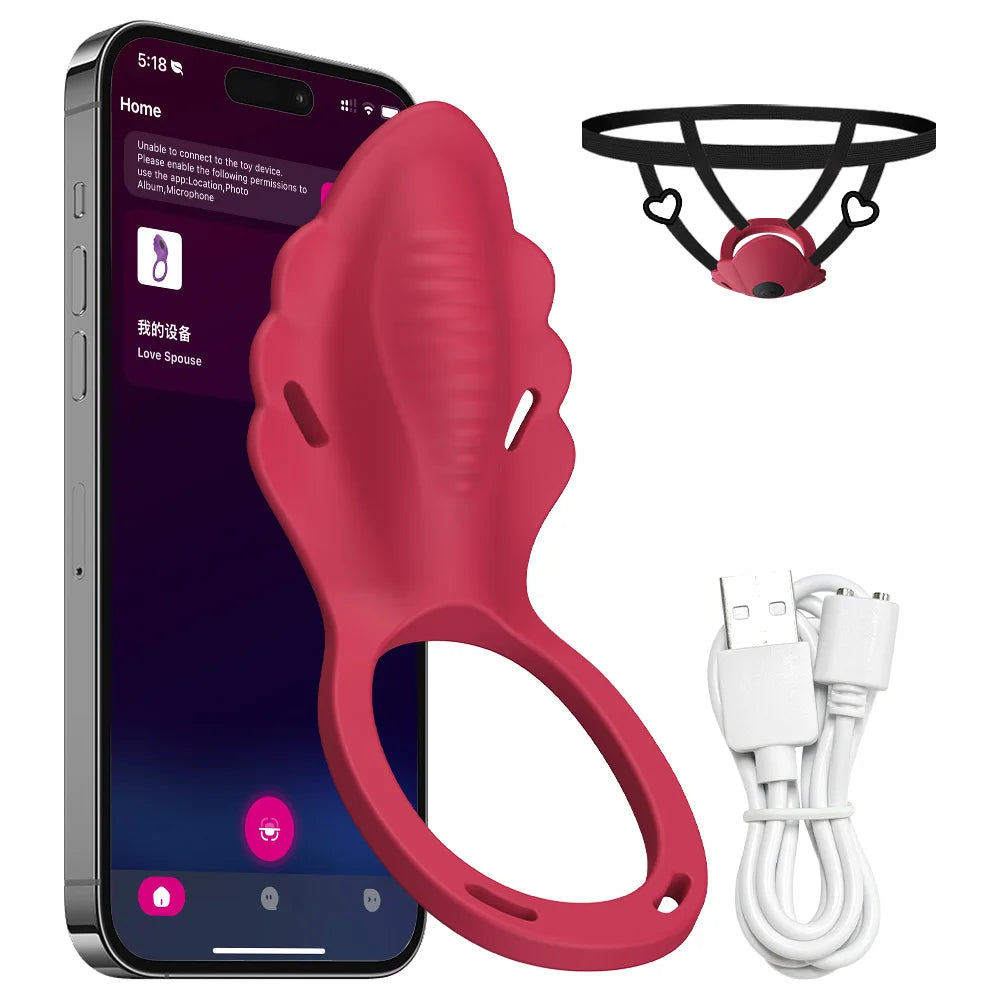Blissful Pleasure Wearable Vibrator for Couples - Thrusting G-Spot & Clitoral Stimulation