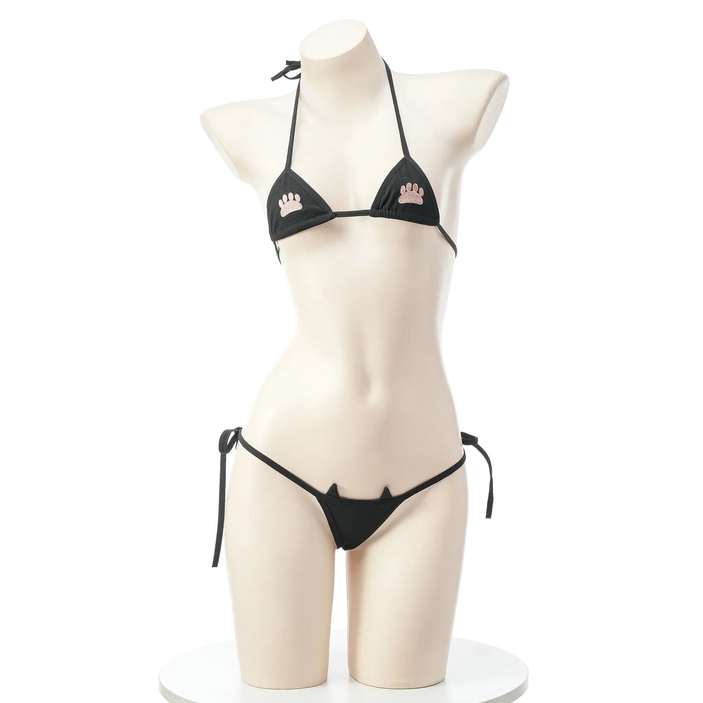 Sexy Lingerie Anime Cos Fun Sexy Underwear Black Lolita Sleepwear Three-point Women's Sexy Cosplay Cute Maid Uniform Bikini Cat