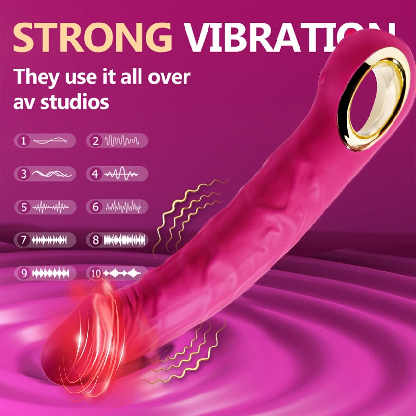 Long Vibrator Dildo Sex Toys For Women Powerful Vibro Magic Wand Clitoris And G Spot Stimulator Female Masturbation Adult Goods