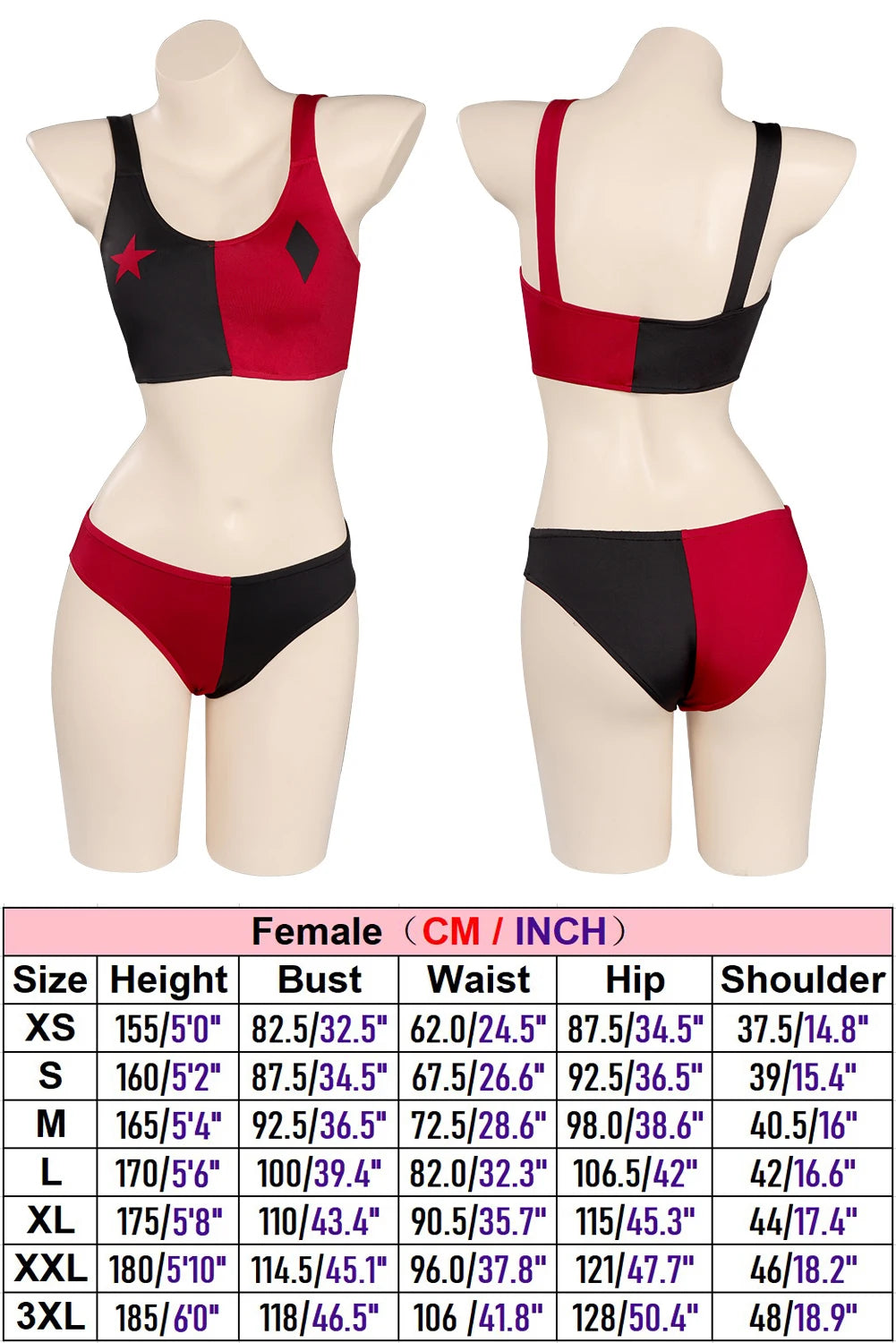 Quinzel Cosplay Sexy Bodycon Mini Dress Women Costume Movie Super Villain Roleplay Fantasia Outfit Backless Ropa Woman Halloween