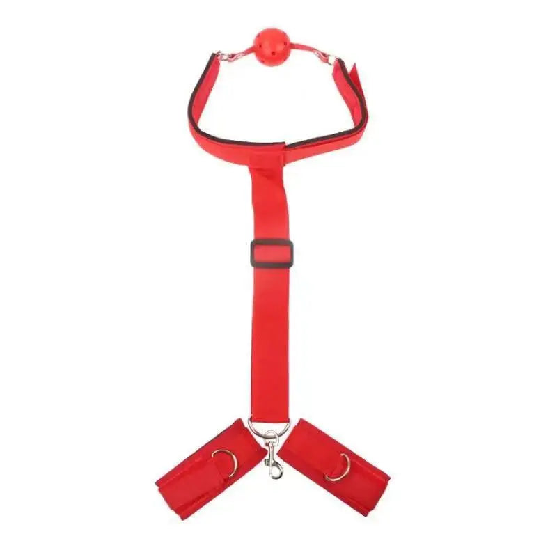 Handcuffs Bondage Set Bed BDSM Bondage Restraint Strap System Adults Wrists & Ankle Cuffs Erotic Sex Toy for Woman Couples Slave