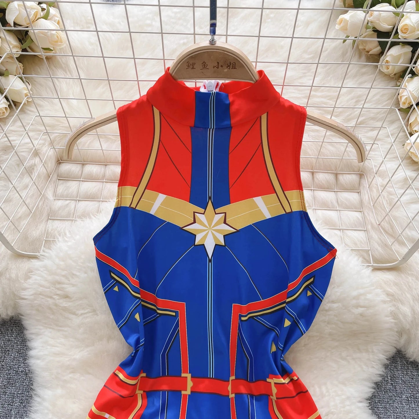 Vest Sexy Cosplay Jumpsuit Open Crotch Bodysuits Cute Skinny Swimsuits Print Playsuits Erotic Lingerie For Women Clothes Trend