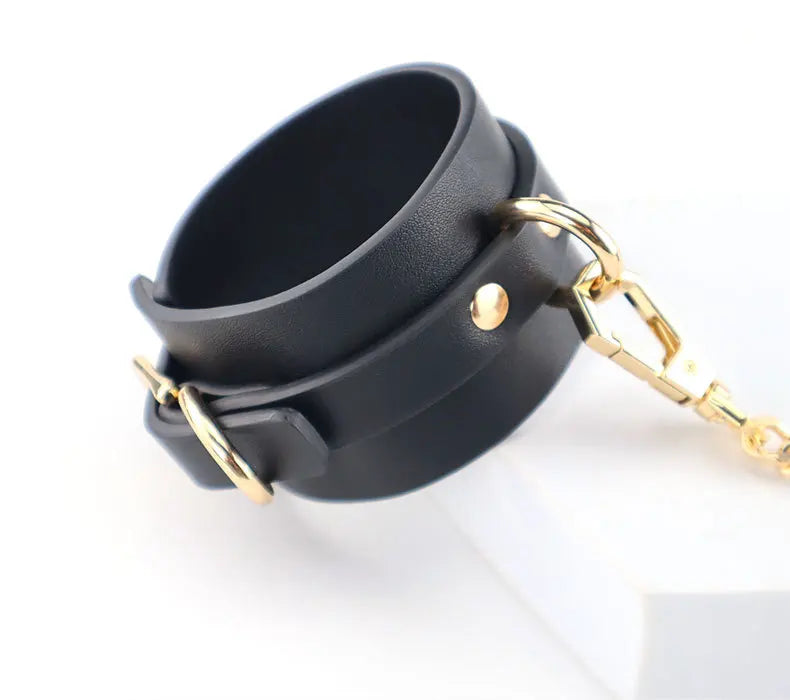 SM Handcuffs Ankle Cuffs Bondage Set for Women Couples Spanking Leather Restraints BDSM Toys Fetish Gear Spreader Bar