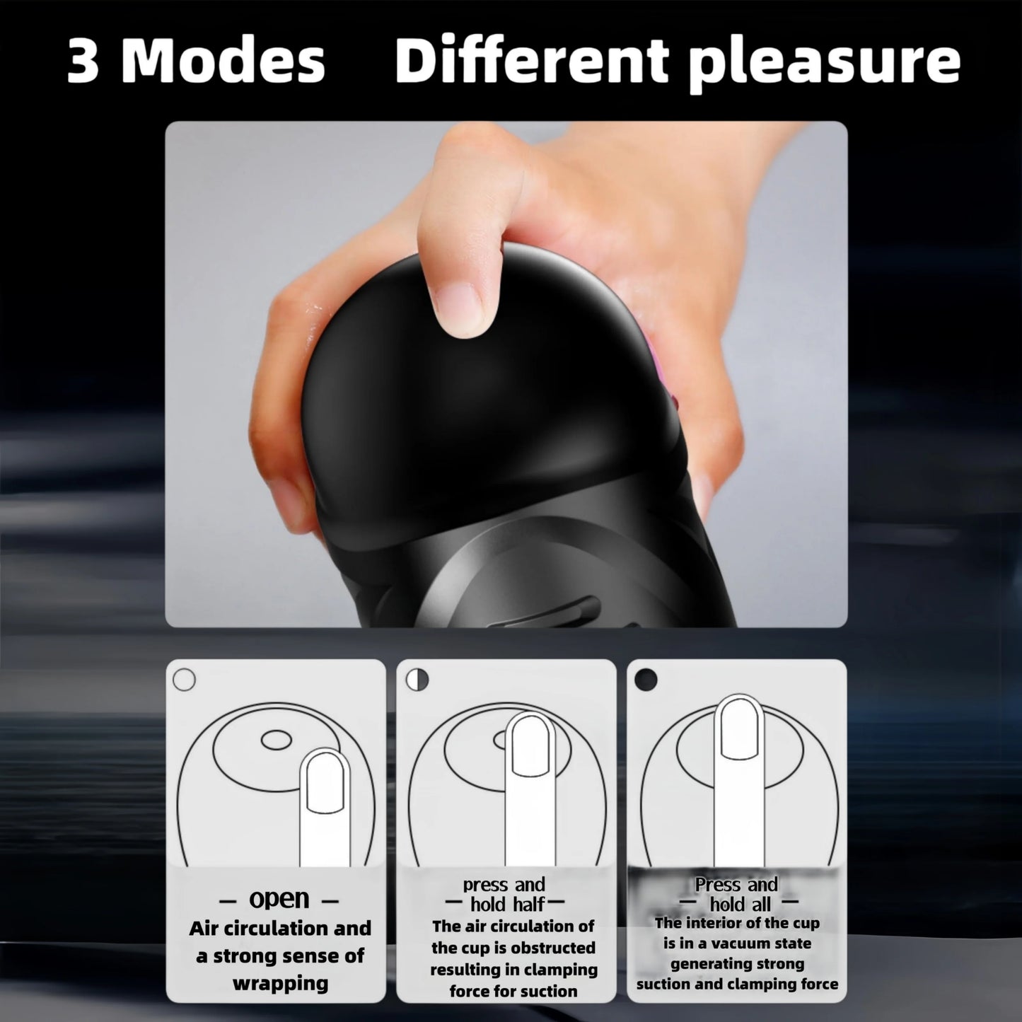 Male penis sexual massage masturbator, with a real external lip simulation channel and a portable thermos design