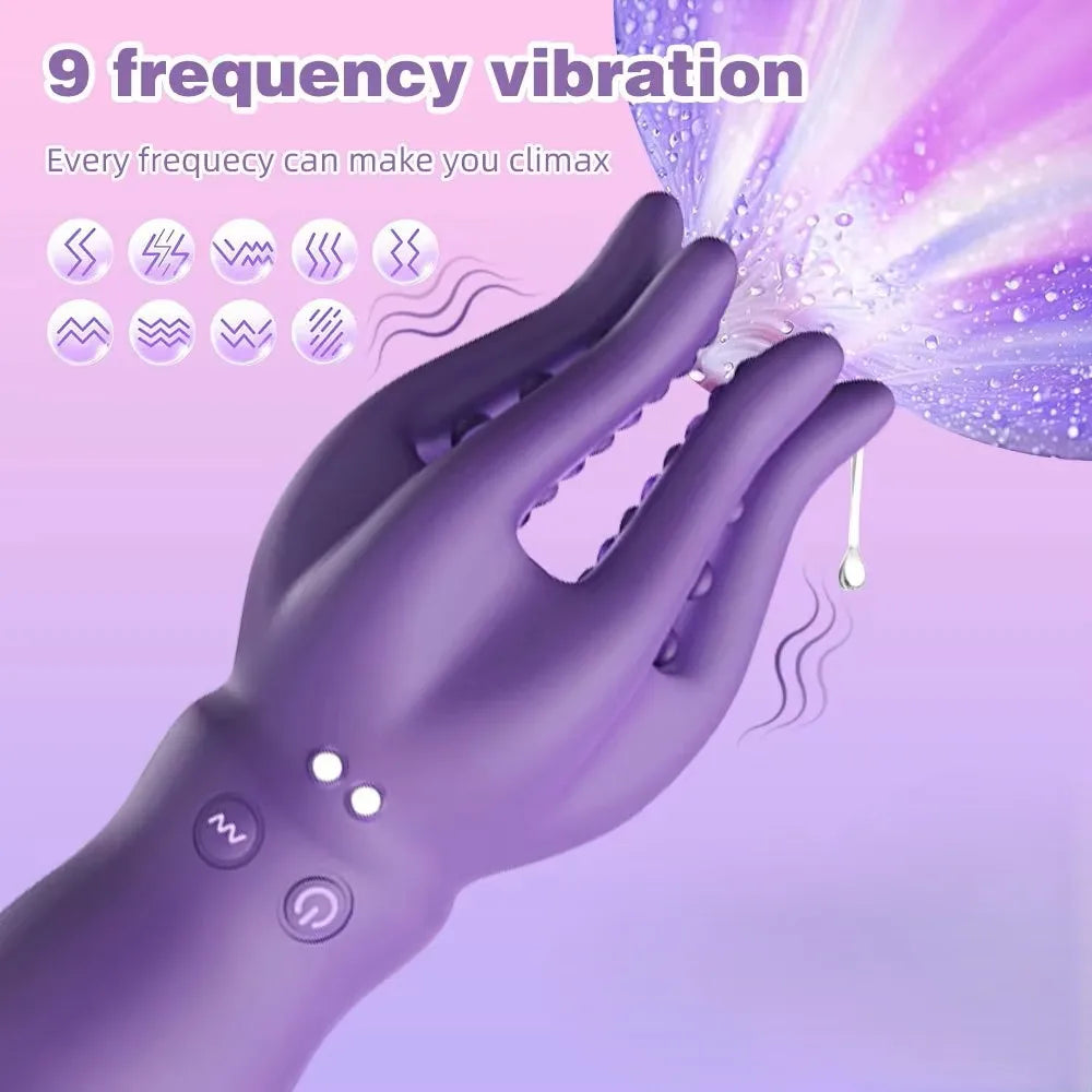 Male Glans Stimulate Massager - 3 Thrusting 9 Vibrating Penis Delay Trainer, Oral Sex Climax Masturbator, Sex Toys for Men