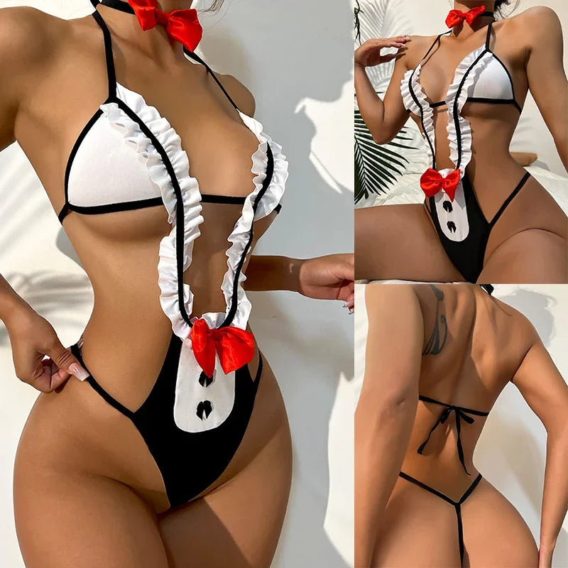 Cosplay Maid Uniform Backless