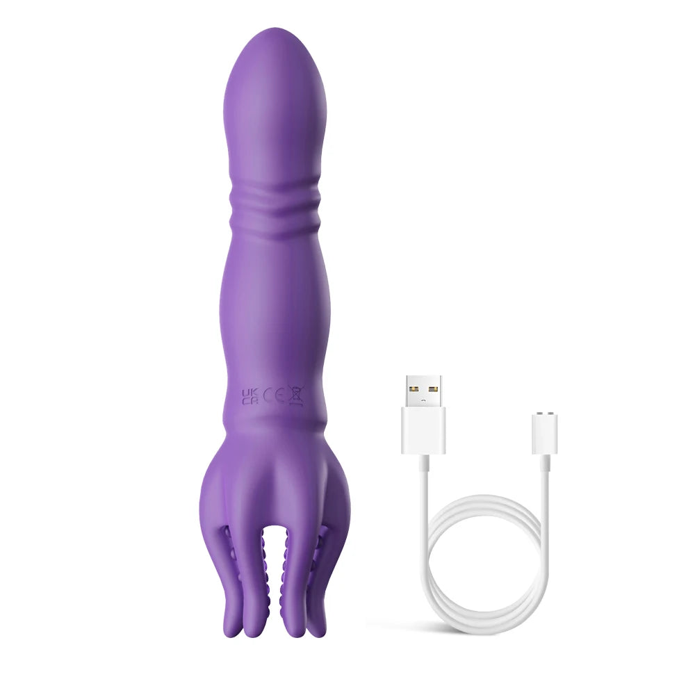 Male Glans Stimulate Massager - 3 Thrusting 9 Vibrating Penis Delay Trainer, Oral Sex Climax Masturbator, Sex Toys for Men