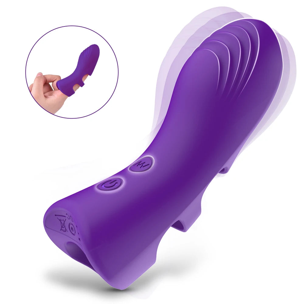 Sensual Bliss Finger Vibrators - Dual Stimulation for G-Spot & Clitoris - Perfect for Couples' Intimate Moments