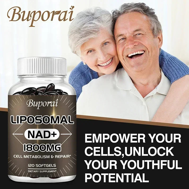 Liposomal NAD Supplement - Boosts Natural Energy and Repairs Cells, Relieves Stress and Promotes Overall Well-being