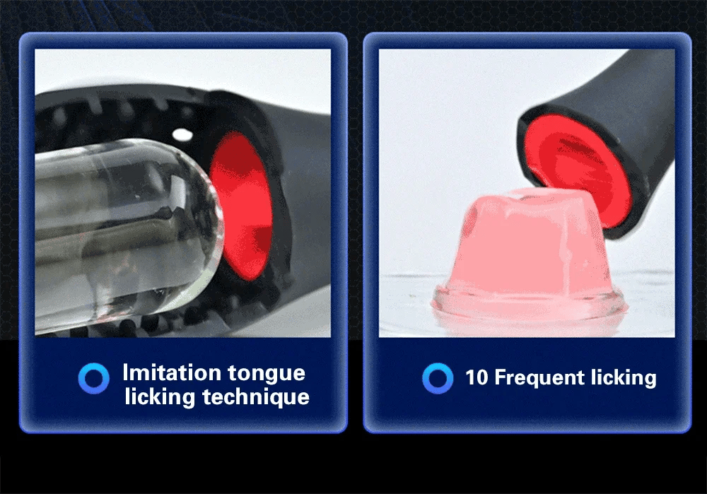 Male Tongue Licking Penis Masturbator Blowjob Orgasm Masturbation Trainer Glans Massager Vibrator Endurance Sex Toy for Men 18+