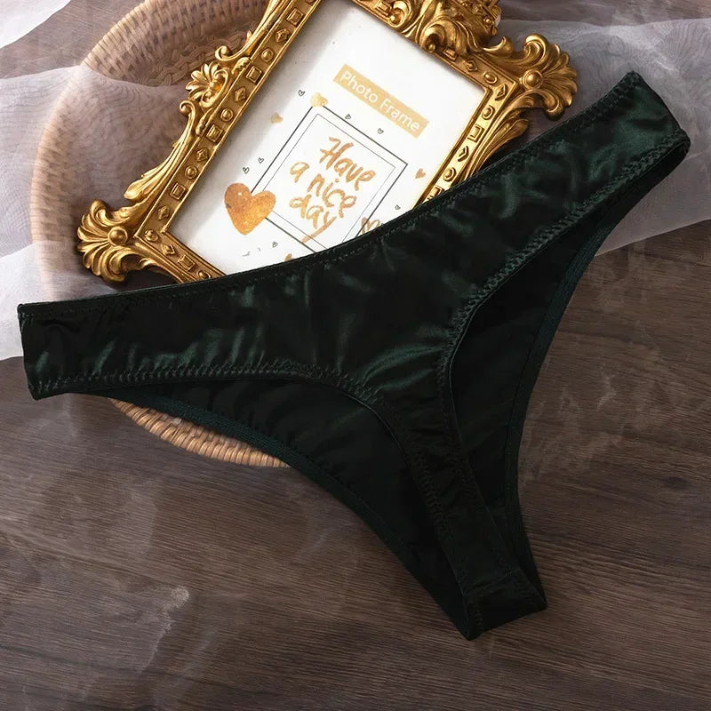 Sexy Women Lace Thong Transparent Breathable Panties