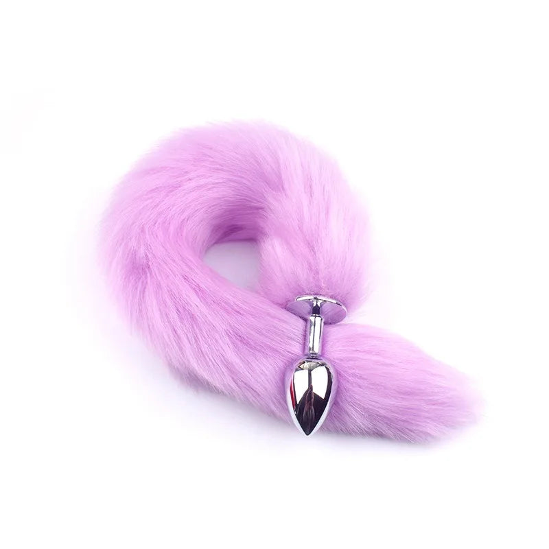 Anal Plug Metal Long Tail Anal Toys Sexy Fox Tail