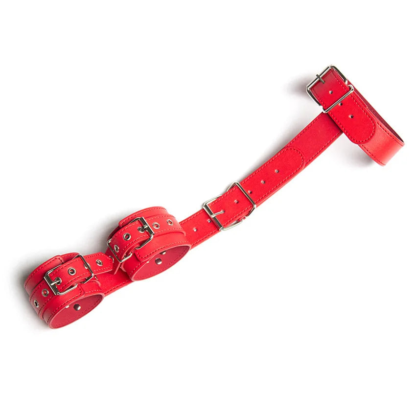 Sex Toys For Women Couples Erotic Handcuffs BDSM Neck to Wrist Bondage Restraints Adjustable Behind Back Cuffs Collar SM Tool