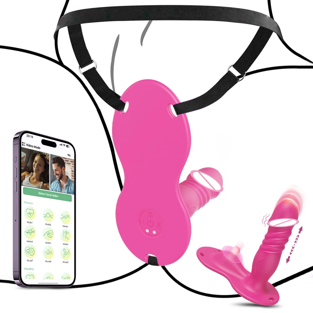 Blissful Pleasure Wearable Vibrator for Couples - Thrusting G-Spot & Clitoral Stimulation