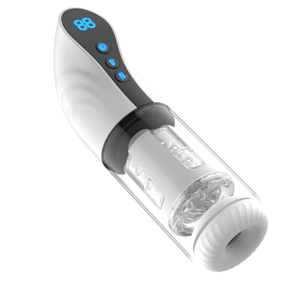 Navigation Male Masturbation Cup Piston Thrusting Rotating Sucking Moan Penis Stimulation Men Trainer Sex Toys for Men Adult 18+
