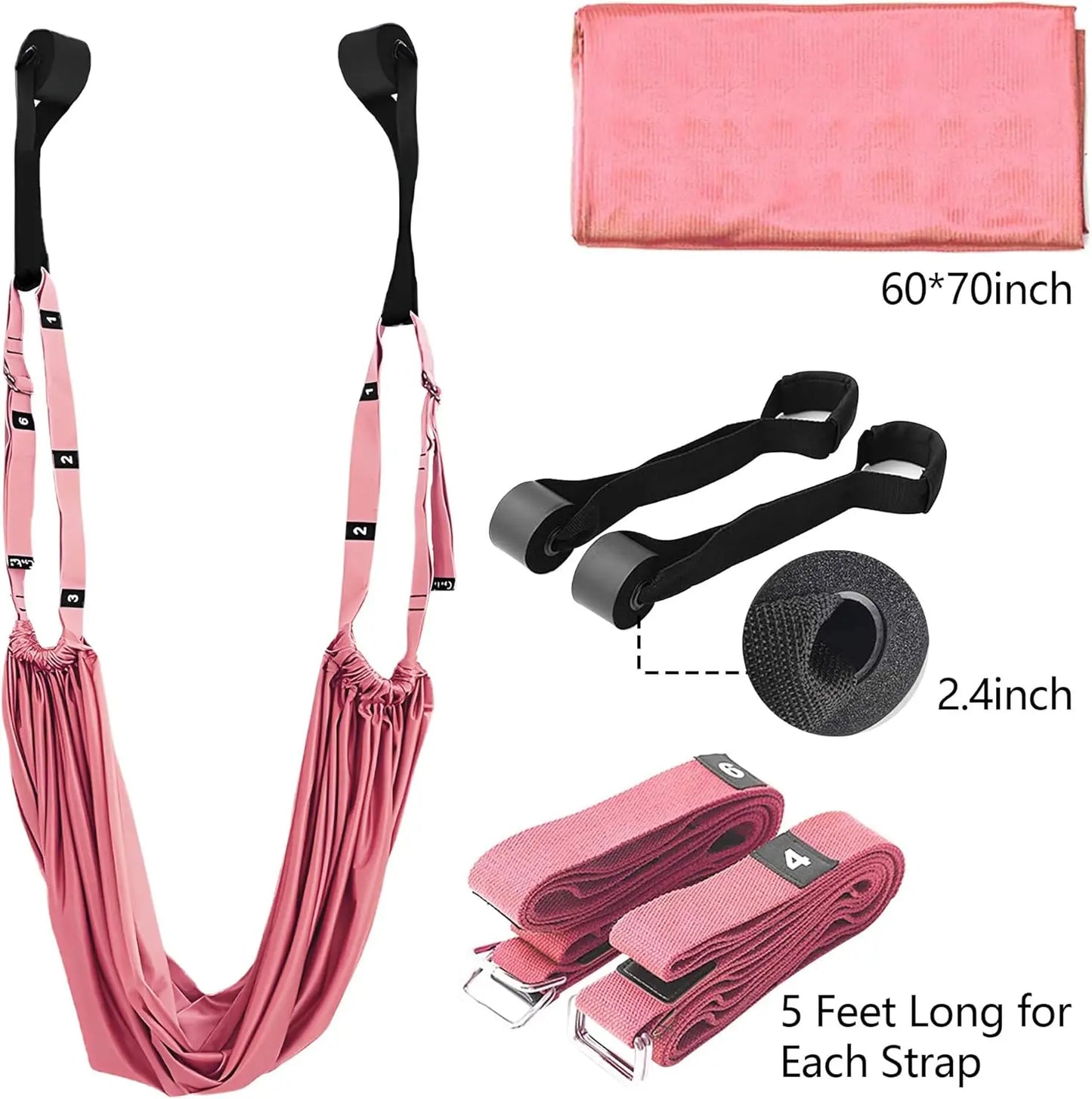 Leg Stretcher Strap, Stretching Equipment with Door Anchor Flexibility Trainer Backbend Assist for Dance Aerial Yoga Ballet Leg