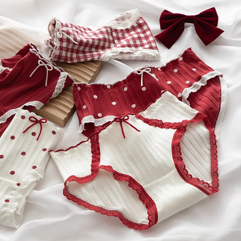 Polka dots and Gingham Cotton Panties
