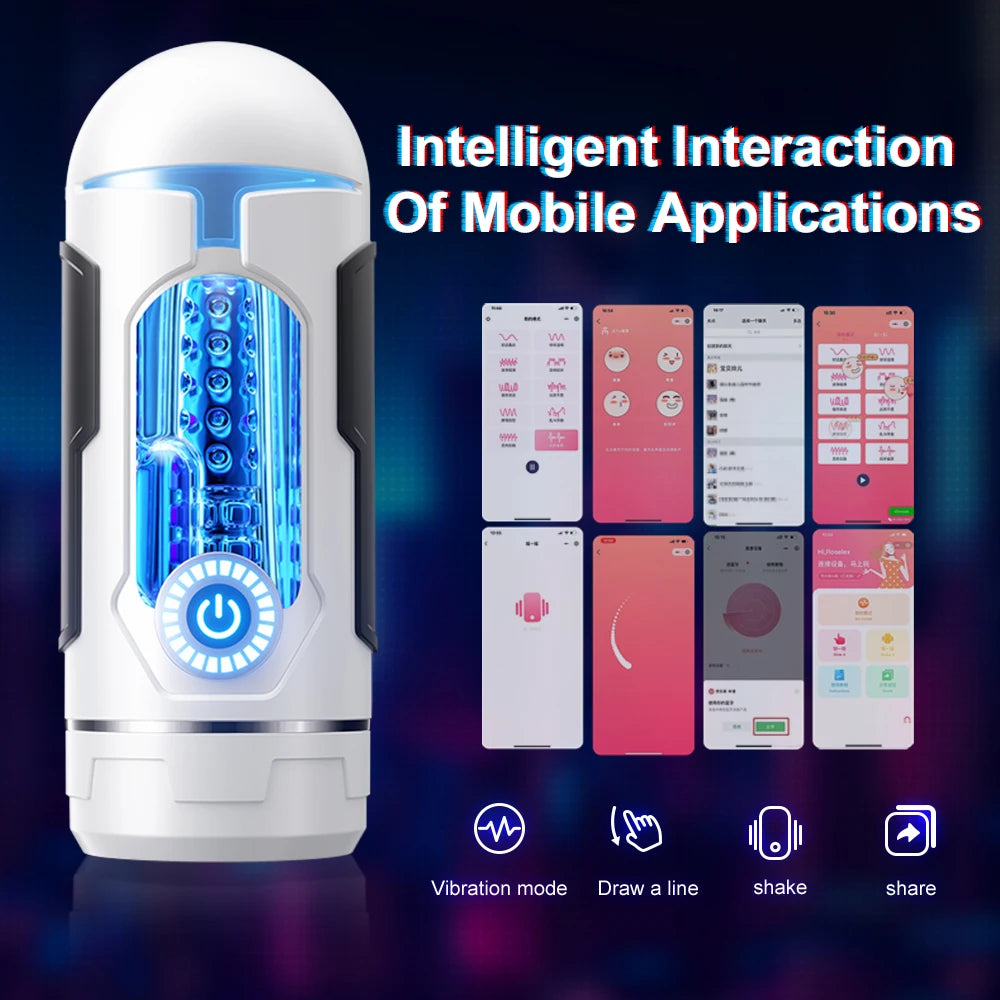 Automatic Male Masturbation Device, Sexual Toy, Penile Delayed Ejaculation Training Vibrator, Adult Sexual Toy for Male Couples