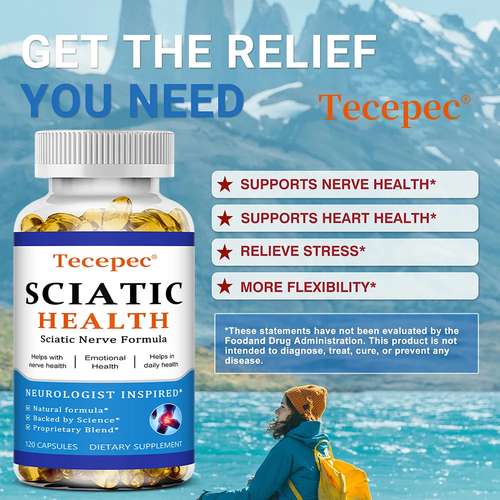 Sciatic Nerve Health Support Supplement - with Vitamin B Complex, Alpha Lipoic Acid,Strengthens Muscles & Increases Endurance