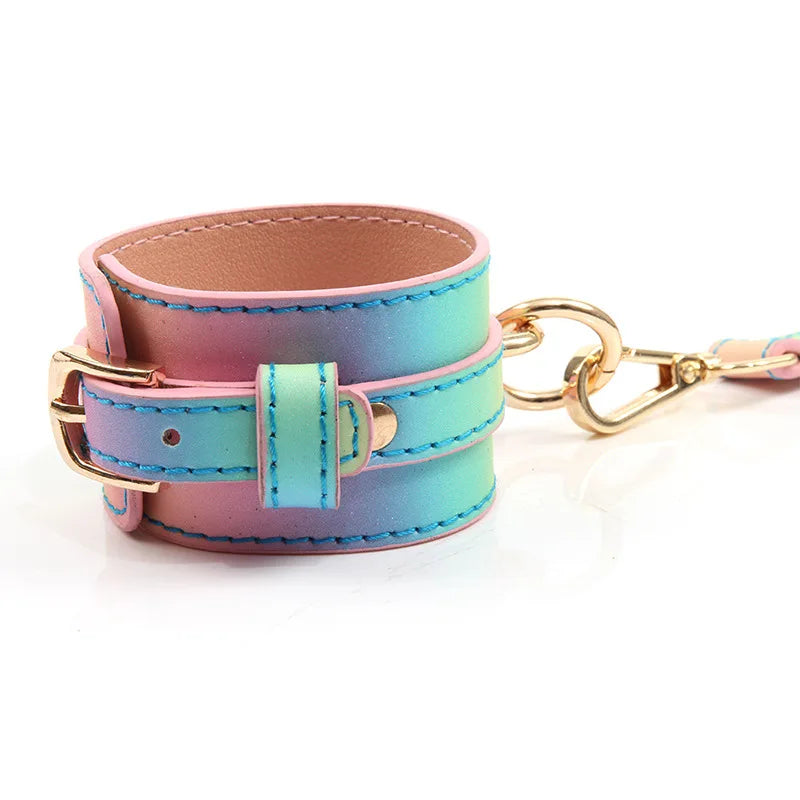 New Rainbow Handcuffs Bdsm Sex Toys For Men Women Couples Fetish Slave Bondage Flirting Adults Games Erotic Restraints Products