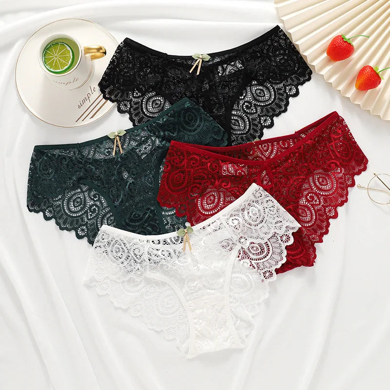 Cotton Lace Panties Crotch Breathable