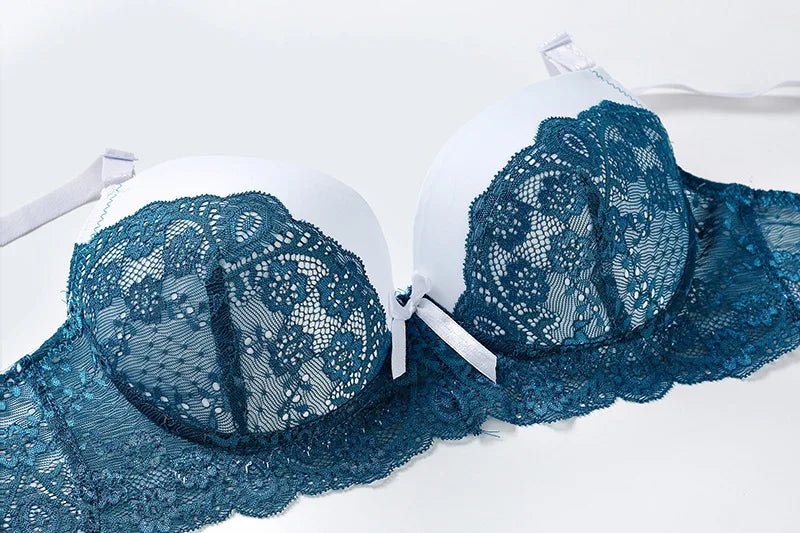 Top Classic Bandage Bra Set Lingerie Push Up Brassiere Lace Panties