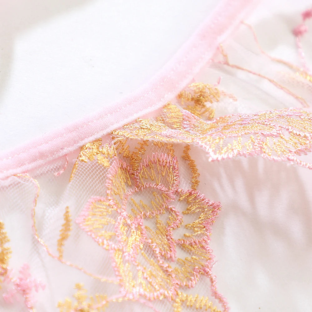 Panties Mesh Lace Bra Briefs Set
