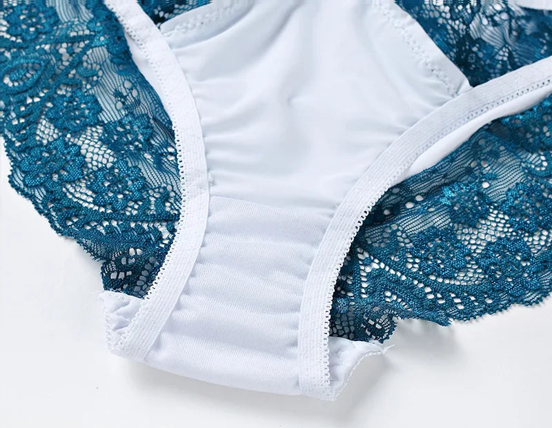 Top Classic Bandage Bra Set Lingerie Push Up Brassiere Lace Panties